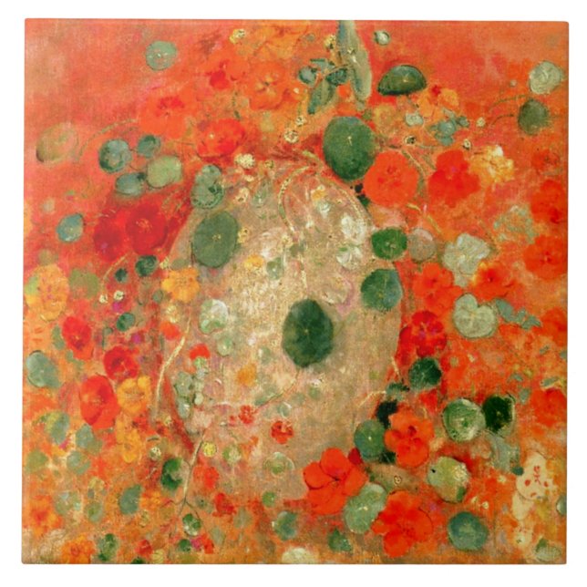 Odilon Redon - Kapuzinerkresse Fliese (Vorderseite)