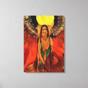 Odilon Redon Kunst, Die Flamme, Göttin des Feuers Leinwanddruck