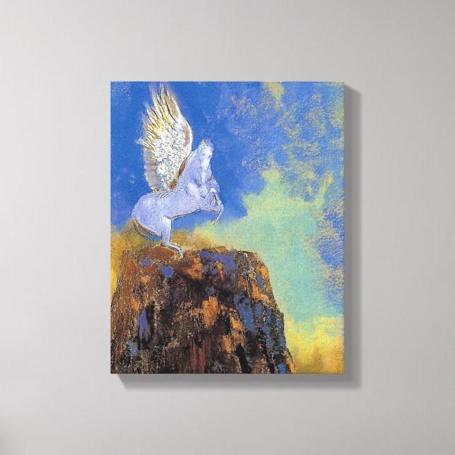 Odilon Redon Pegasus - Symbolismus für griechische Leinwanddruck (Vorderseite)