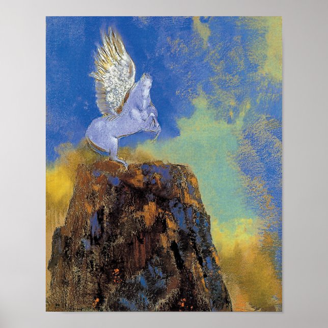 Odilon Redon Pegasus - Symbolismus für griechische Poster (Vorne)