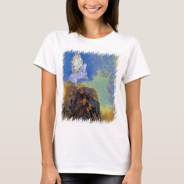 Odilon Redon Pegasus - Symbolismus für griechische T-Shirt (Vorderseite)