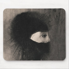 Odilon Redon. Rüstung. Dunkle Frau Gesicht. Symbol Mousepad