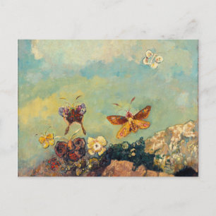 Odilon Redon Schmetterlinge Vintage Symbolismus Ku Postkarte