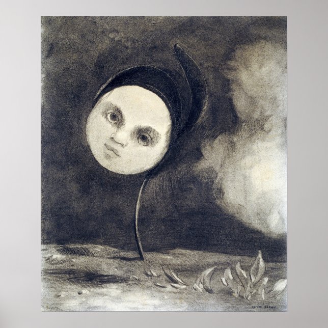 Odilon Redon, Seltsame Blume Poster (Vorne)