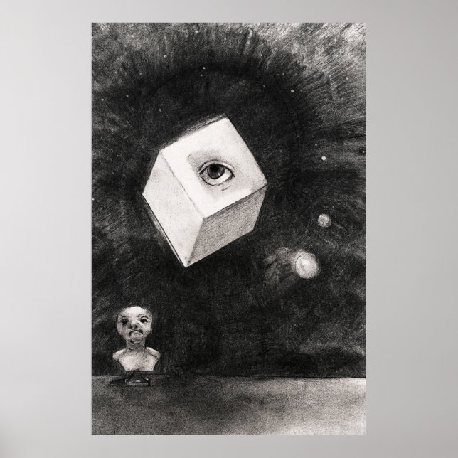 Odilon Redon, The cube, 1880  Poster (Vorne)