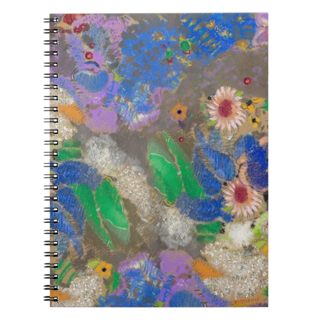 Odilon Redons abstrakte Blume Hintergrund. Notizblock (Vorderseite)