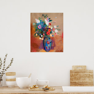 Odilon Redons Gemälde, Bouquet of Flowers, Poster