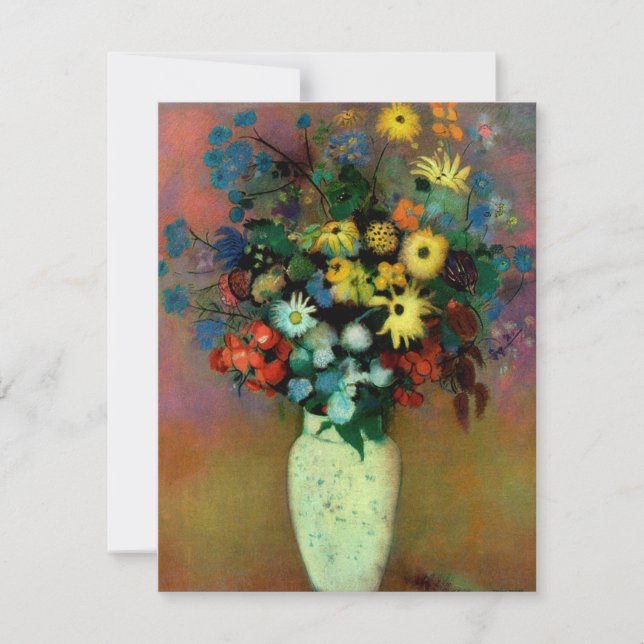 Odilon Redon's Vase mit Blume (1914) Einladung (Vorderseite)