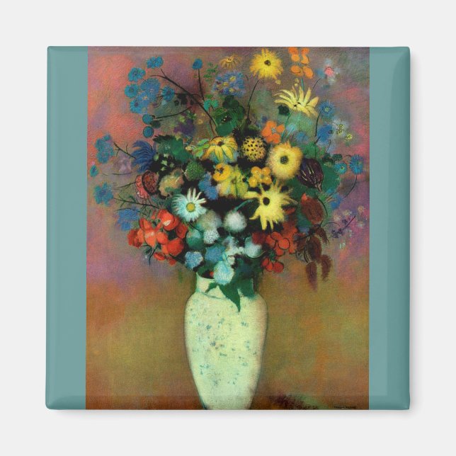 Odilon Redons Vasen mit Blumen (1914) Magnet (Vorne)