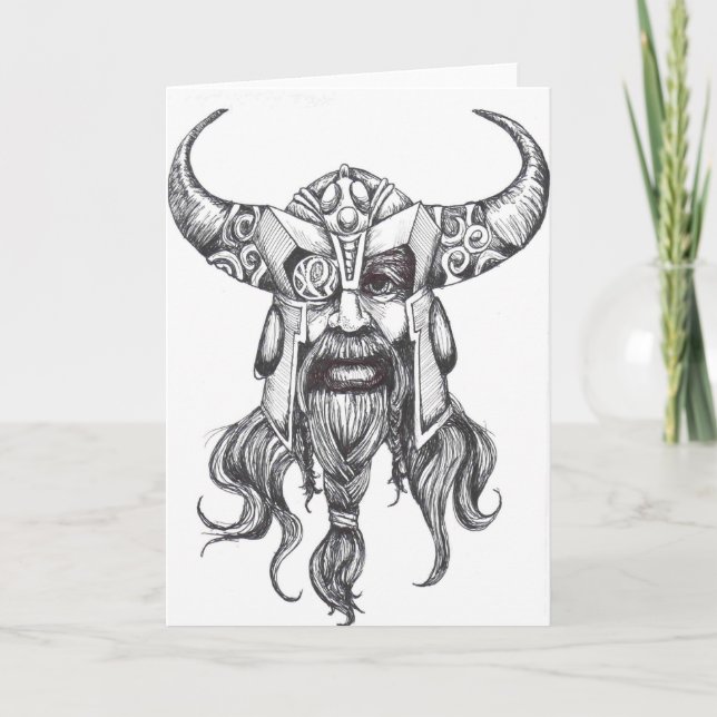 Odin der große Skandinavier-Gott Karte (Vorderseite)