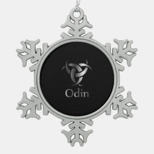 Odin- die Grafik ist ein Symbol der Hörner von Schneeflocken Zinn-Ornament