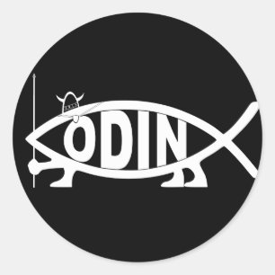 Odin Fish Runder Aufkleber