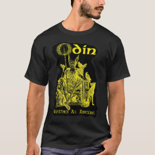 ODIN! Gold auf Schwarzem T-Shirt