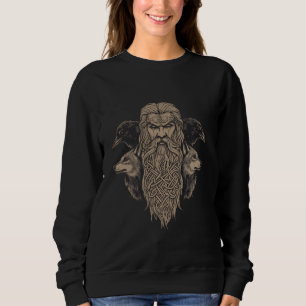 Odin keltischer Wikinger mit Wolf und Odins Rabe V Sweatshirt