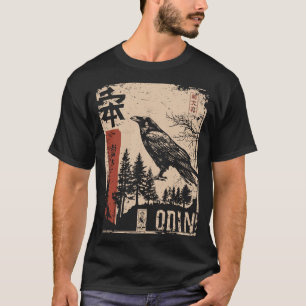 Odin Norse God Poster - Japanischer Ukiyo-e-Stil T-Shirt