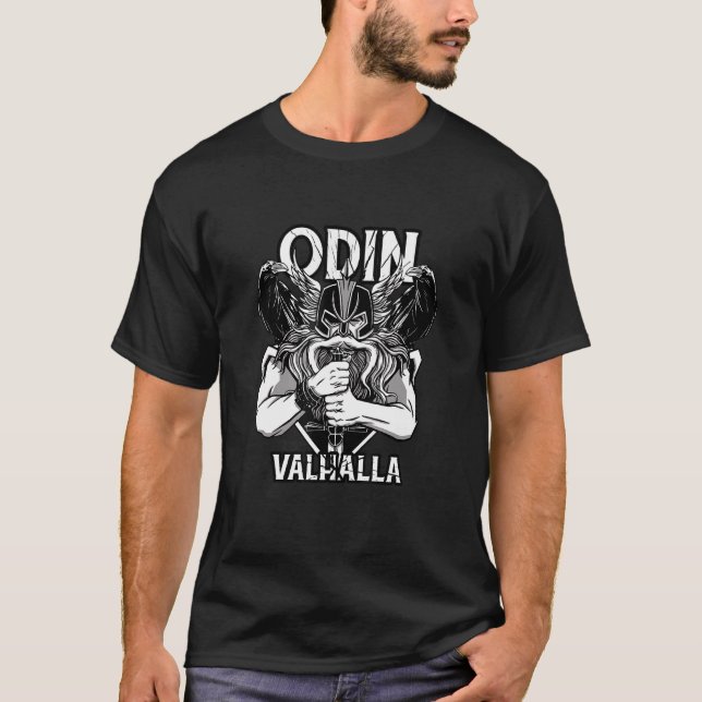 Odin Old Norse God Valhalla T-Shirt (Vorderseite)