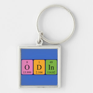 Odin periodic table name keyring schlüsselanhänger