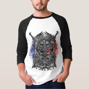 Odin-Raben-Schwerter Wikinger-Mythologie Frankreic T-Shirt