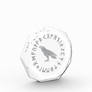 Odin Raven Crow Viking Mythology läuft rundum Fotoblock
