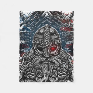 Odin ravens and Schwerter Viking Mythology USA fla Fleecedecke