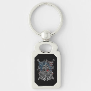 Odin ravens and Schwerter Viking Mythology USA fla Schlüsselanhänger