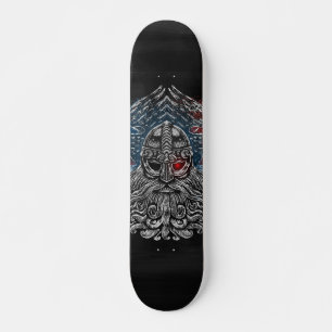 Odin ravens and Schwerter Viking Mythology USA fla Skateboard