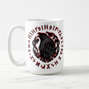 Odin Ravens Huginn Muninn VEGVISIR Kaffeetasse