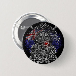 Odin ravens Schwerter Viking Mythology Australien Button