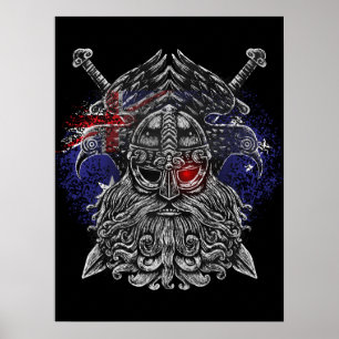 Odin ravens Schwerter Viking Mythology Australien  Poster