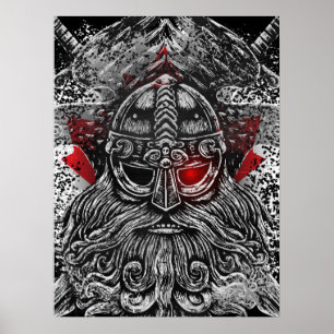 Odin ravens Schwerter Viking Mythology Kanada Flag Poster
