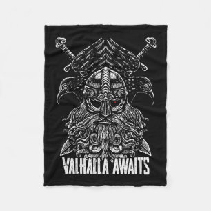 Odin ravens Viking Mythology Valhalla erwartet Fleecedecke