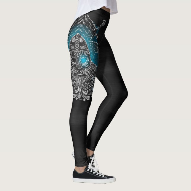 Odin ravens Viking Mythology Valhalla erwartet Leggings (Rechts)