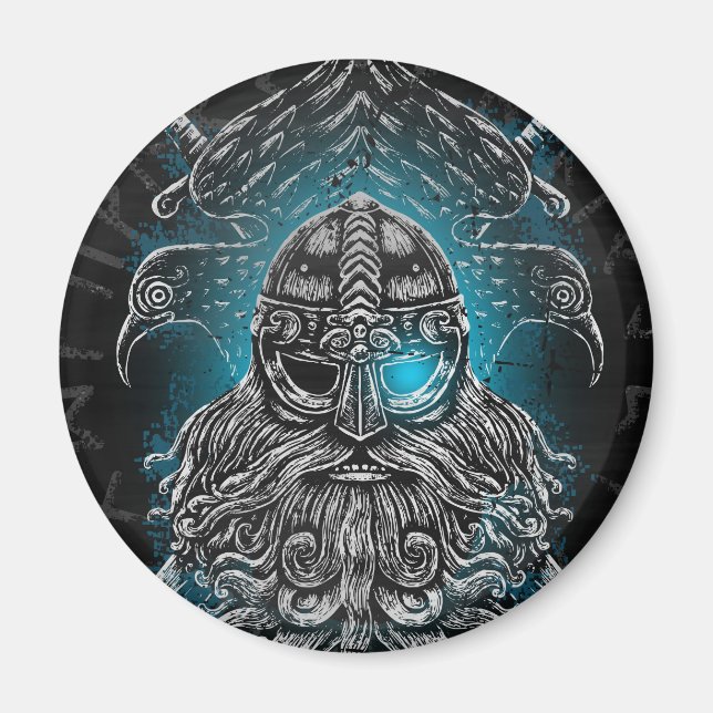 Odin ravens Viking Mythology Valhalla erwartet Magnet (Vorne)