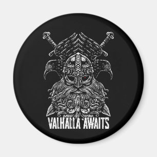 Odin ravens Viking Mythology Valhalla erwartet Magnet