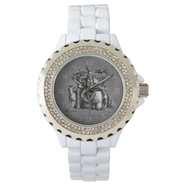 Odin ravens Viking Mythology Valhalla erwartet Sto Armbanduhr (Vorderseite)