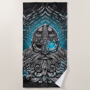 Odin ravens Viking Mythology Valhalla erwartet Strandtuch