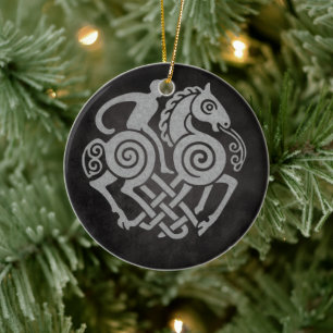 Odin Riding Sleipnir - Norse Mythology Viking Art Keramik Ornament