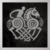Odin Riding Sleipnir - Norse Mythology Viking Art