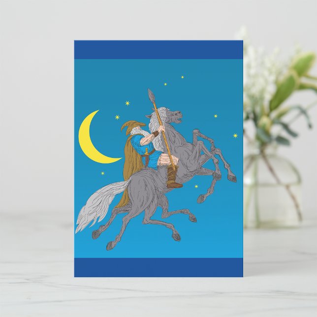 Odin Riding Sleipnir Norse Mythology Viking God Einladung (Von Creator hochgeladen)