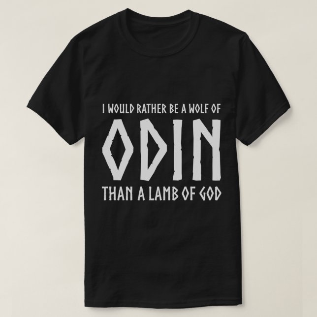 Odin Viking God - Asatru Norse Mythology Viking Ho T-Shirt (Design vorne)