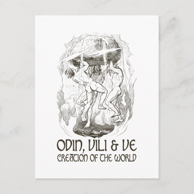 Odin, Vili und Ve Postkarte (Vorderseite)