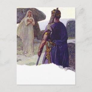 Odin vor einem Völva Postkarte