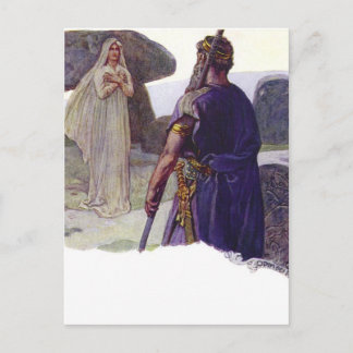 Odin vor einem Völva Postkarte