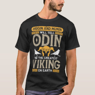 Odin Wikingerhelm Hugin und Munin Nordische Mythol T-Shirt