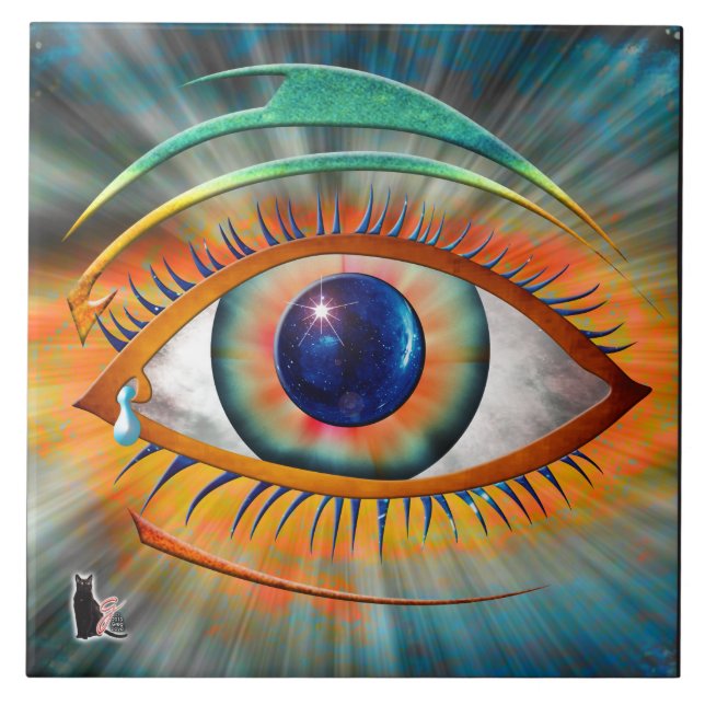 Odins Augen-Keramik Fliese (Vorderseite)