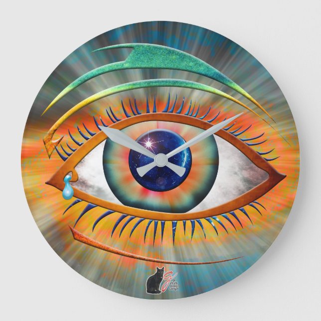 Odin's Eye Große Wanduhr (Vorderseite)