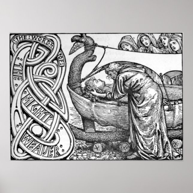 Odins letzte Worte an Baldr Poster (Vorne)