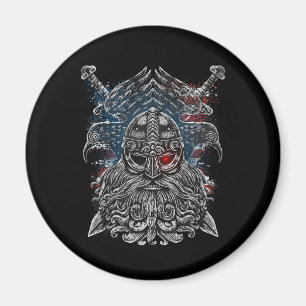 Odins Raben und Schwerter Wikinger-Mythologie USA- Magnet