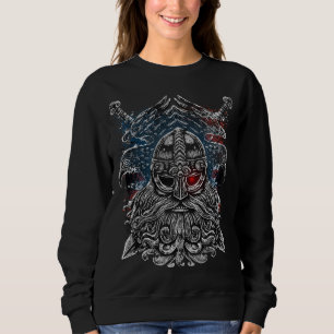 Odins Raben und Schwerter Wikinger-Mythologie USA- Sweatshirt