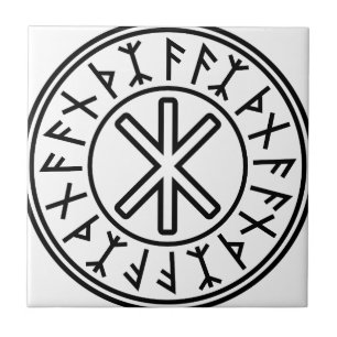 Odins Schutz No.2 (Schwarzes) Fliese